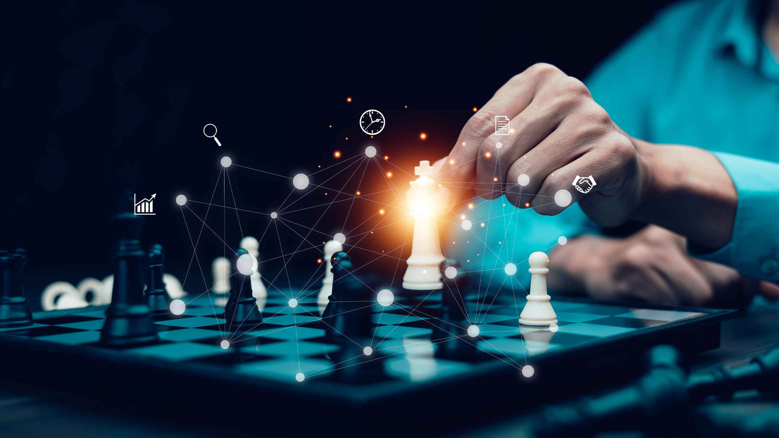 Image representing a marketing strategy with a chess player
