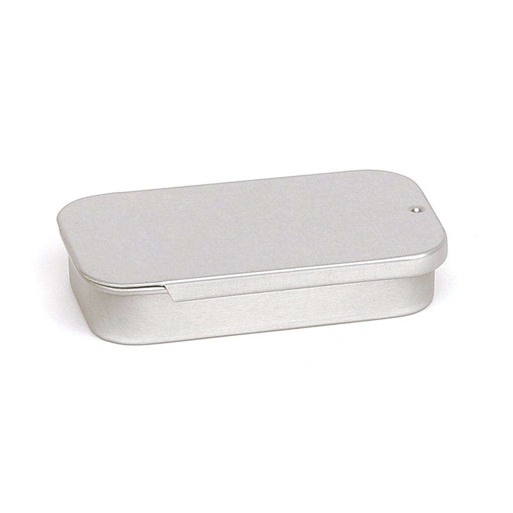 Silver Rectangular Sliding Lid Tin T4010 - Tinware Direct