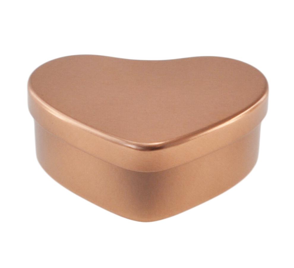 Heart Shaped Tin in Silver, Red or Rose Gold T5625 - Tinware Direct