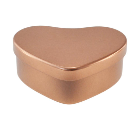 Heart Shaped Tin in Silver, Red or Rose Gold T5625 - Tinware Direct