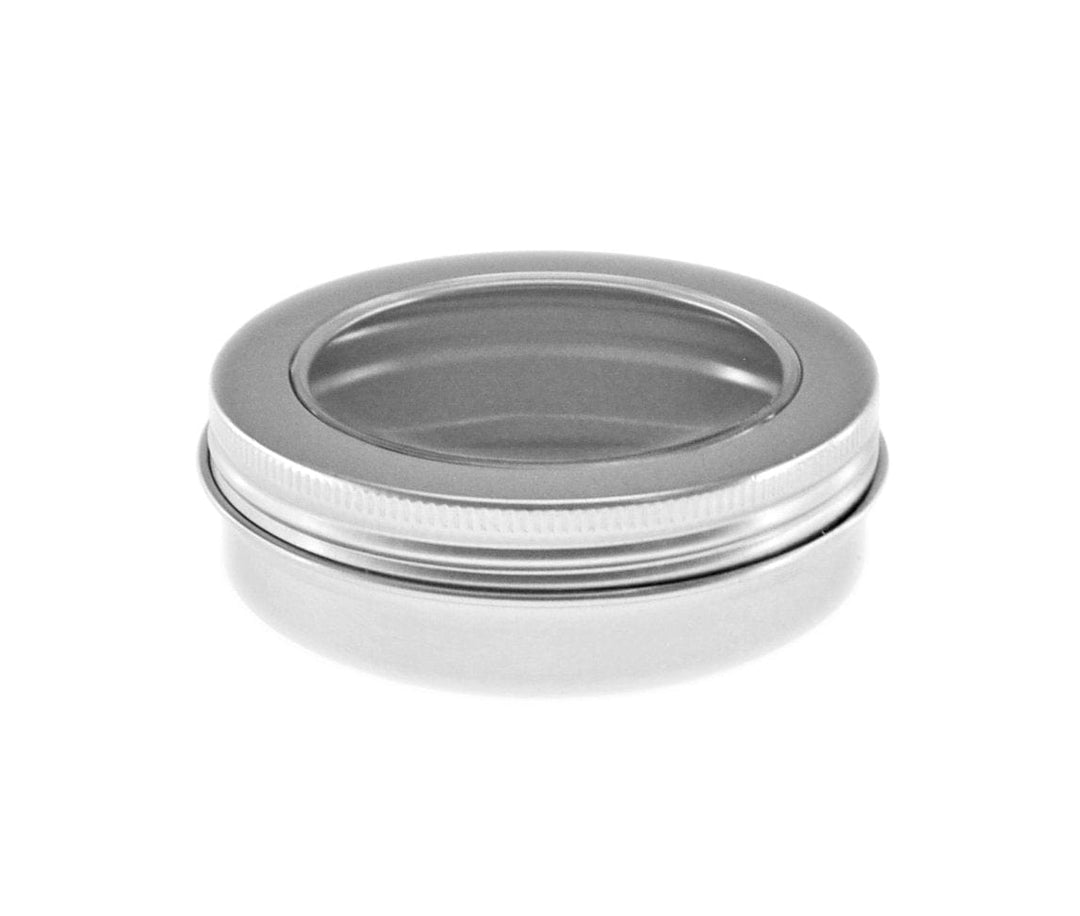 Round Aluminium Tin Container With EPE Lined Screw Lid T9007 - Tinware Direct