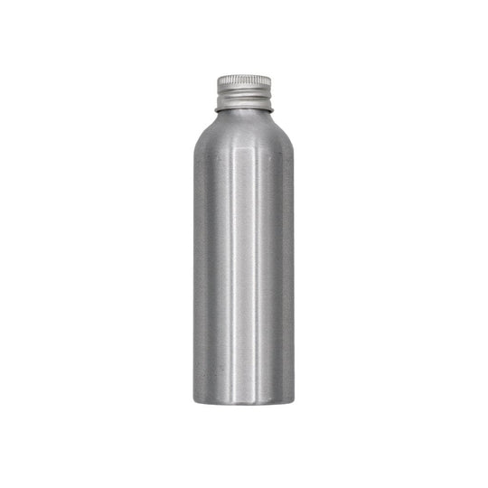 Silver Aluminium Screw Lid Bottles with Optional Pump or Spray Caps T9908 - Tinware Direct