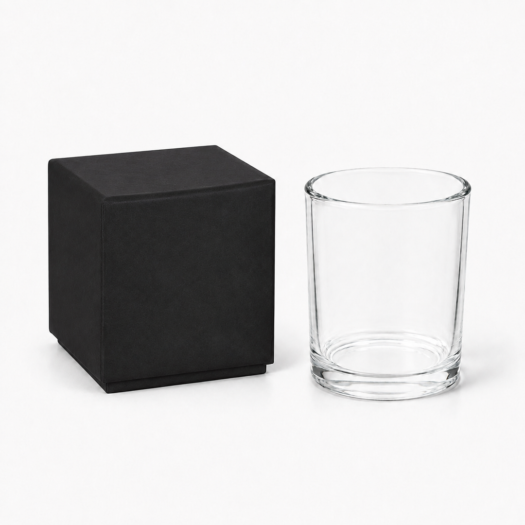 Glass Candle Jars (Clear & Black)