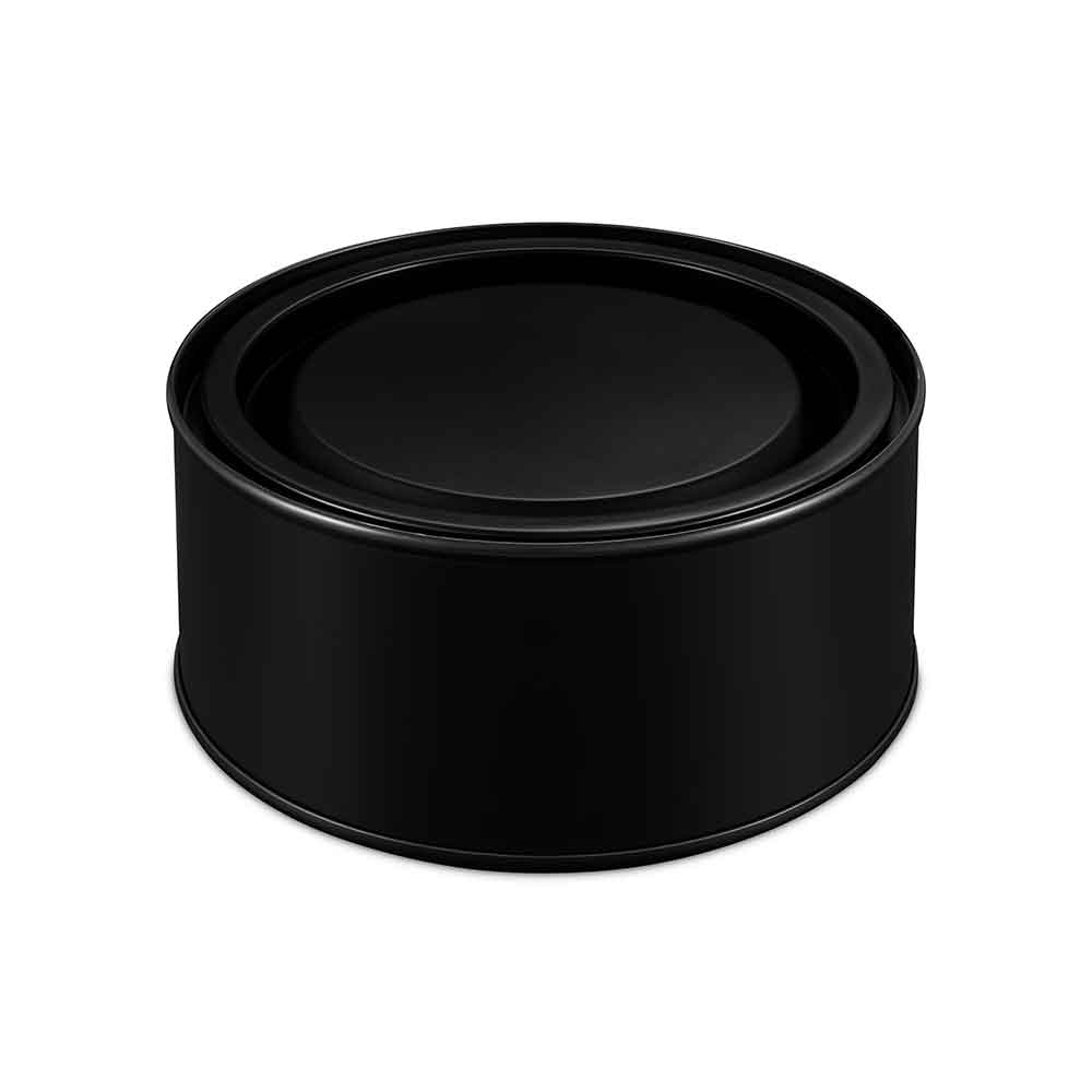 Medium black lever lid tin, SKU code: T0637