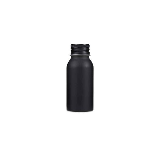 Silver or Black Aluminium Screw Lid Bottles with Optional Pump or Spray Caps