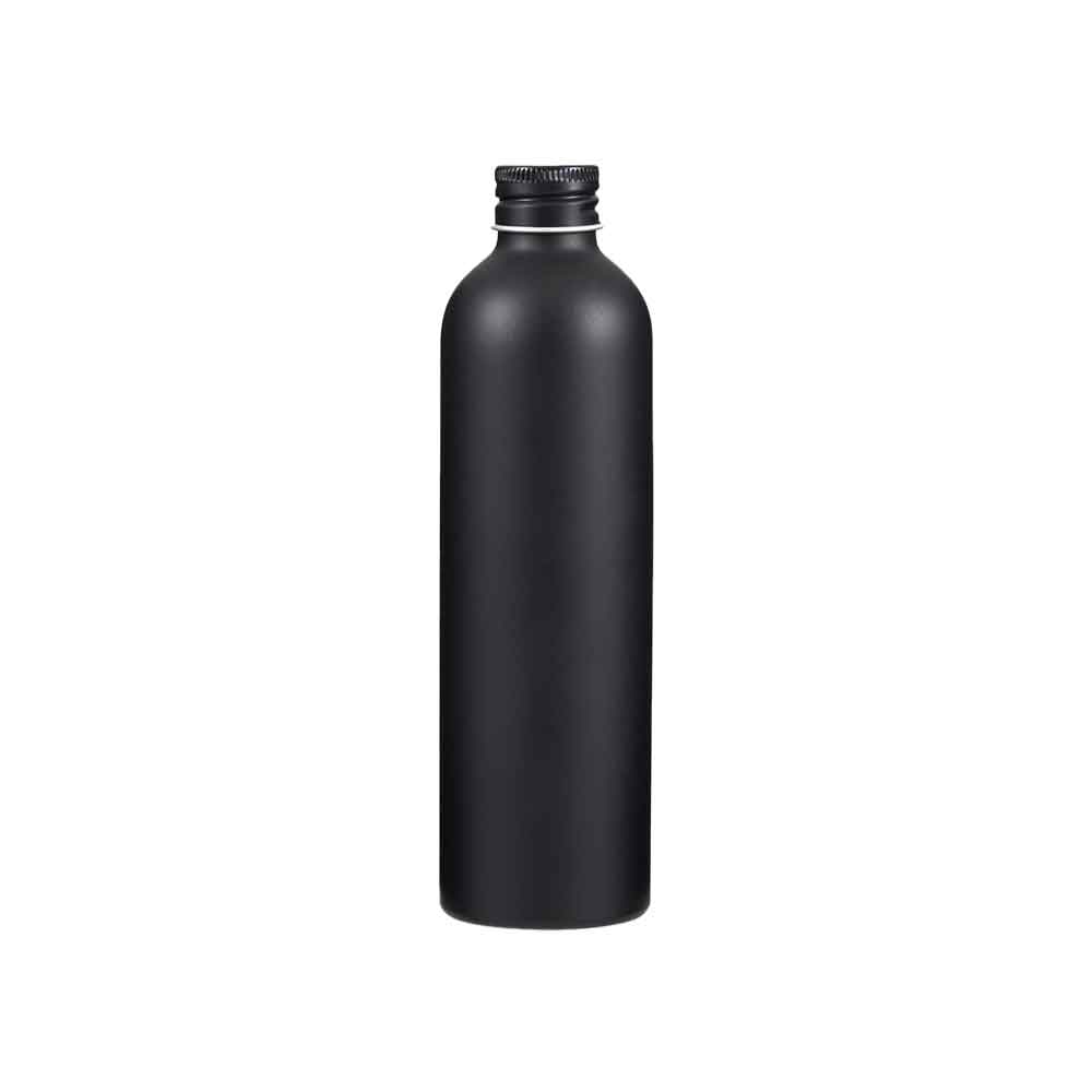 Silver or Black Aluminium Screw Lid Bottles with Optional Pump or Spray Caps