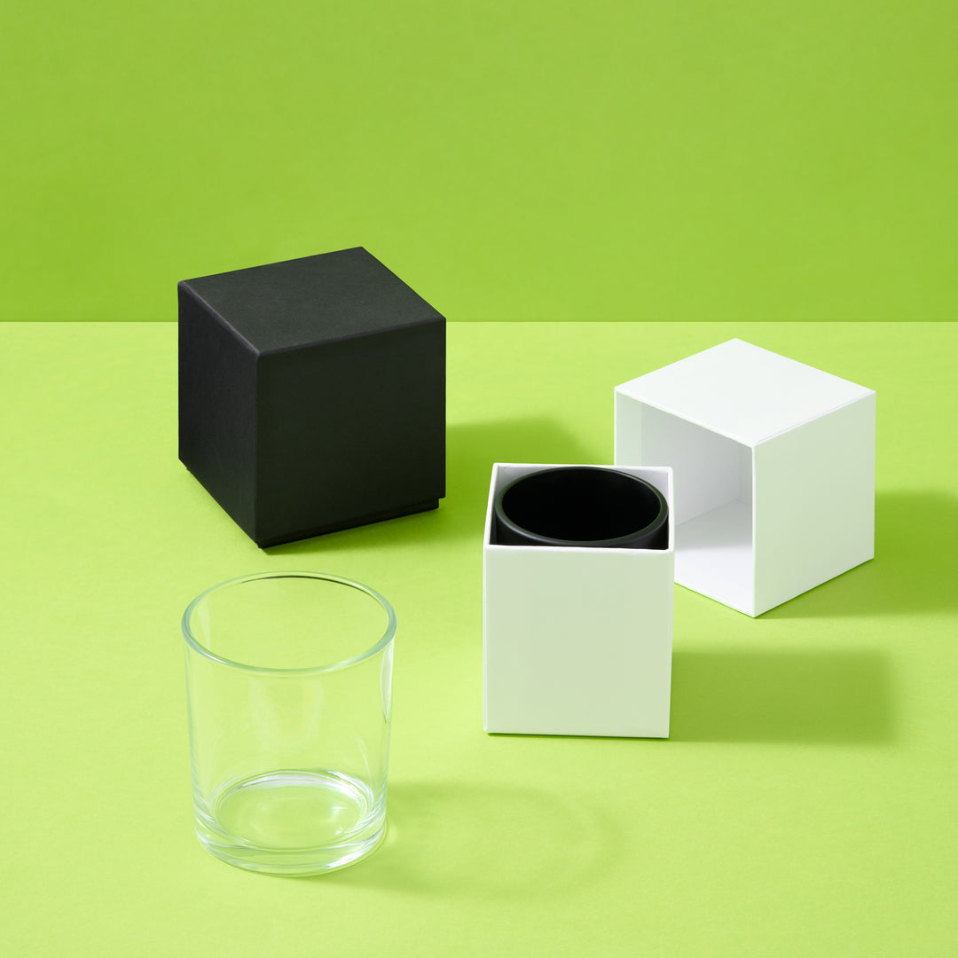 Glass Candle Jars (Clear & Black)