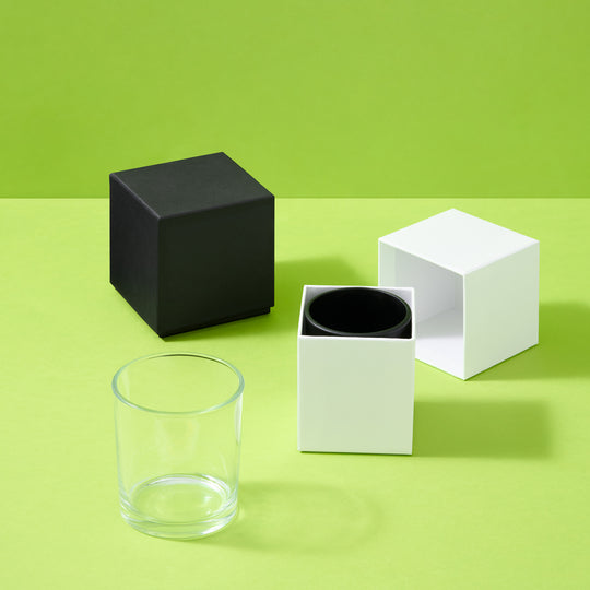 Glass Candle Jars (Clear & Black)
