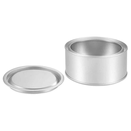 Lever lid tin with the lid off