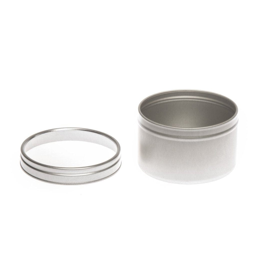 Silver Round Seamless Slip Lid Tins with Windows T0704W - Tinware Direct